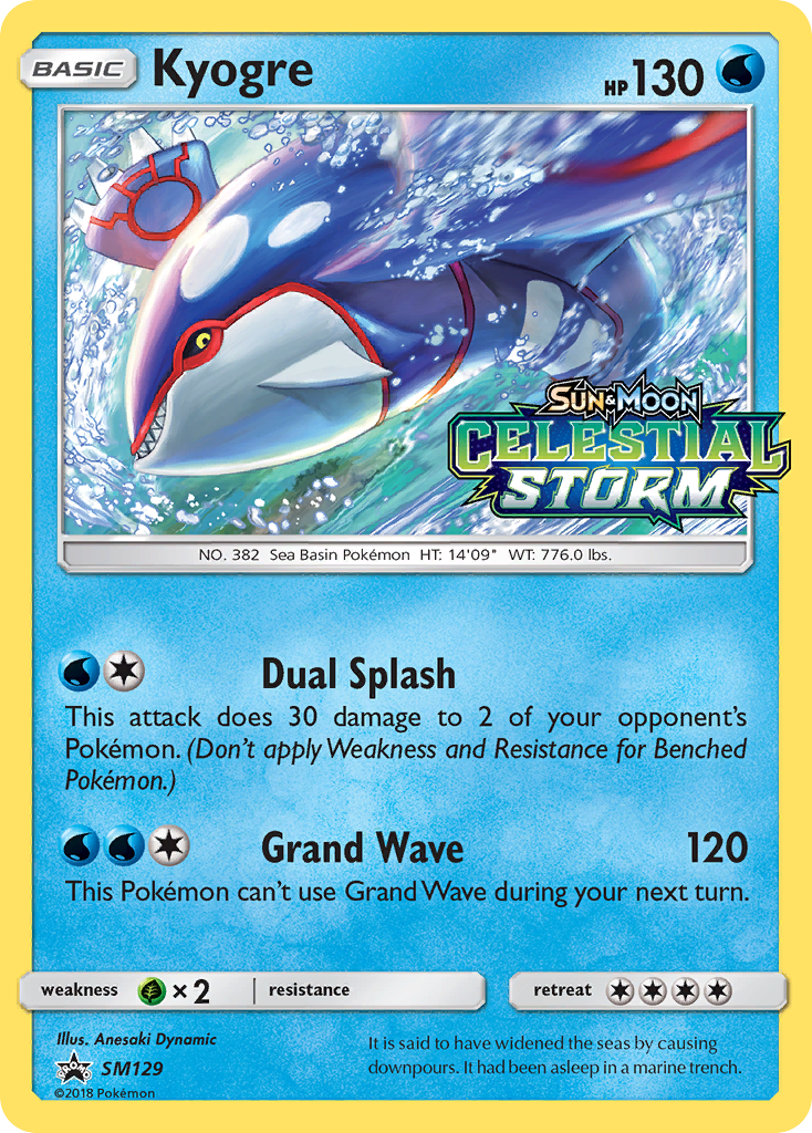 Sun & Moon Promo Kyogre #129